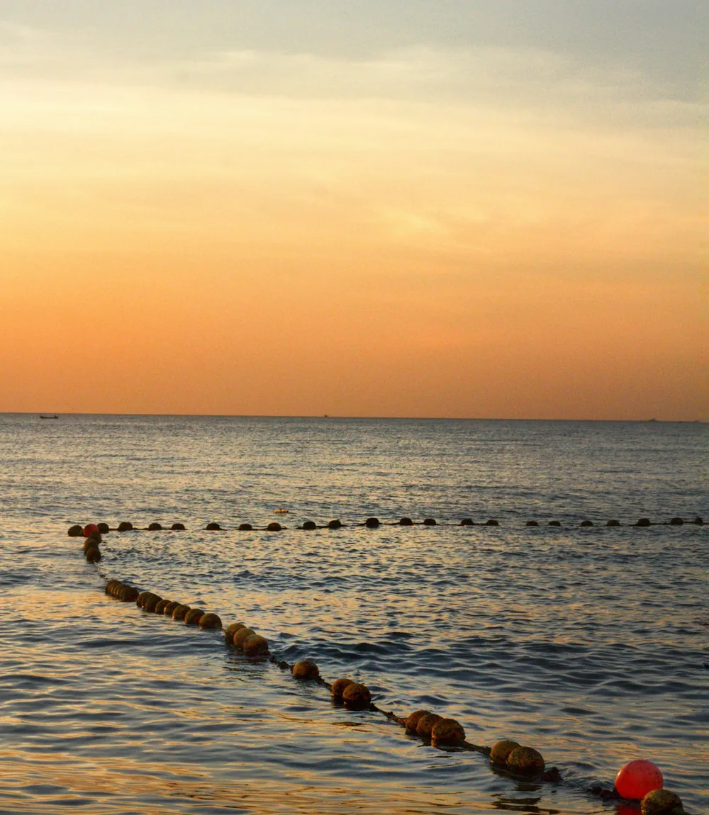 The beachfront and skyline of Pattaya, Thailand